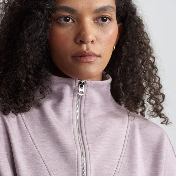 Varley Hawley Half-Zip Sweat - Mauve Marl NWT MSRP$148